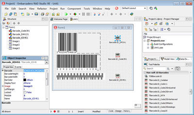Screenshot of 1D Barcode VCL Components