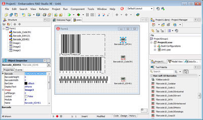 1D Barcode VCL Components screen shot