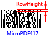 RowHeight property (MicroPDF417)