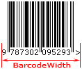 BarcodeWidth (TextAlignment = taCustom)